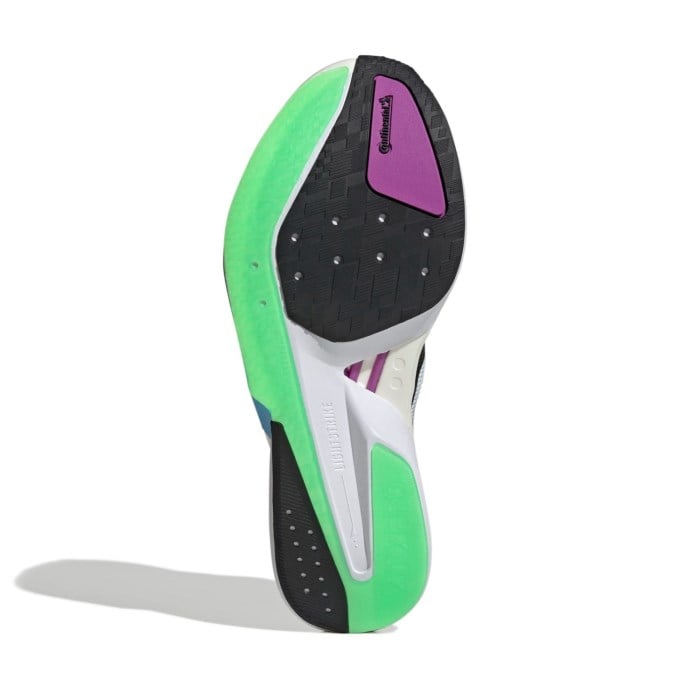 adidas Adizero Boston 13 - Mens Running Shoes - Core White/Core Black/Lime Burst