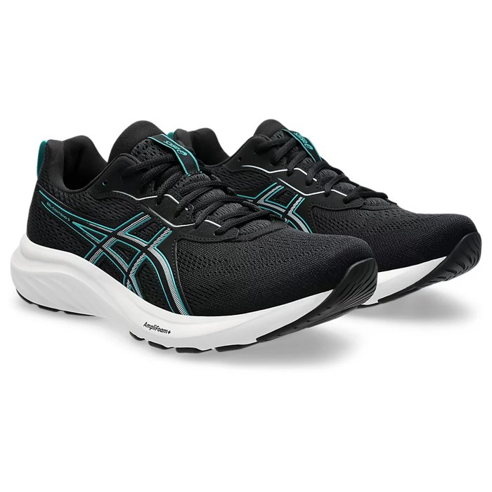 Asics Contend 9 - Mens Running Shoes - Black/Wave Teal