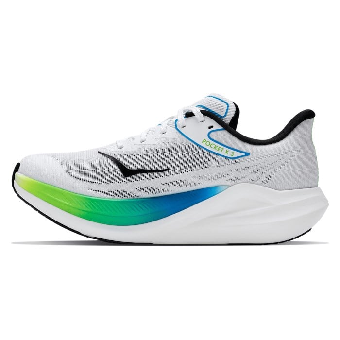 Hoka Rocket X 3 - Unisex Racing Shoes - White Frost/Electric Lime - image 6