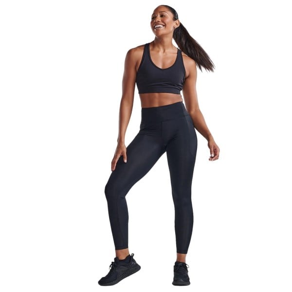 2XU Aero Hi-Rise Womens Compression Tights - Black/Black Reflective