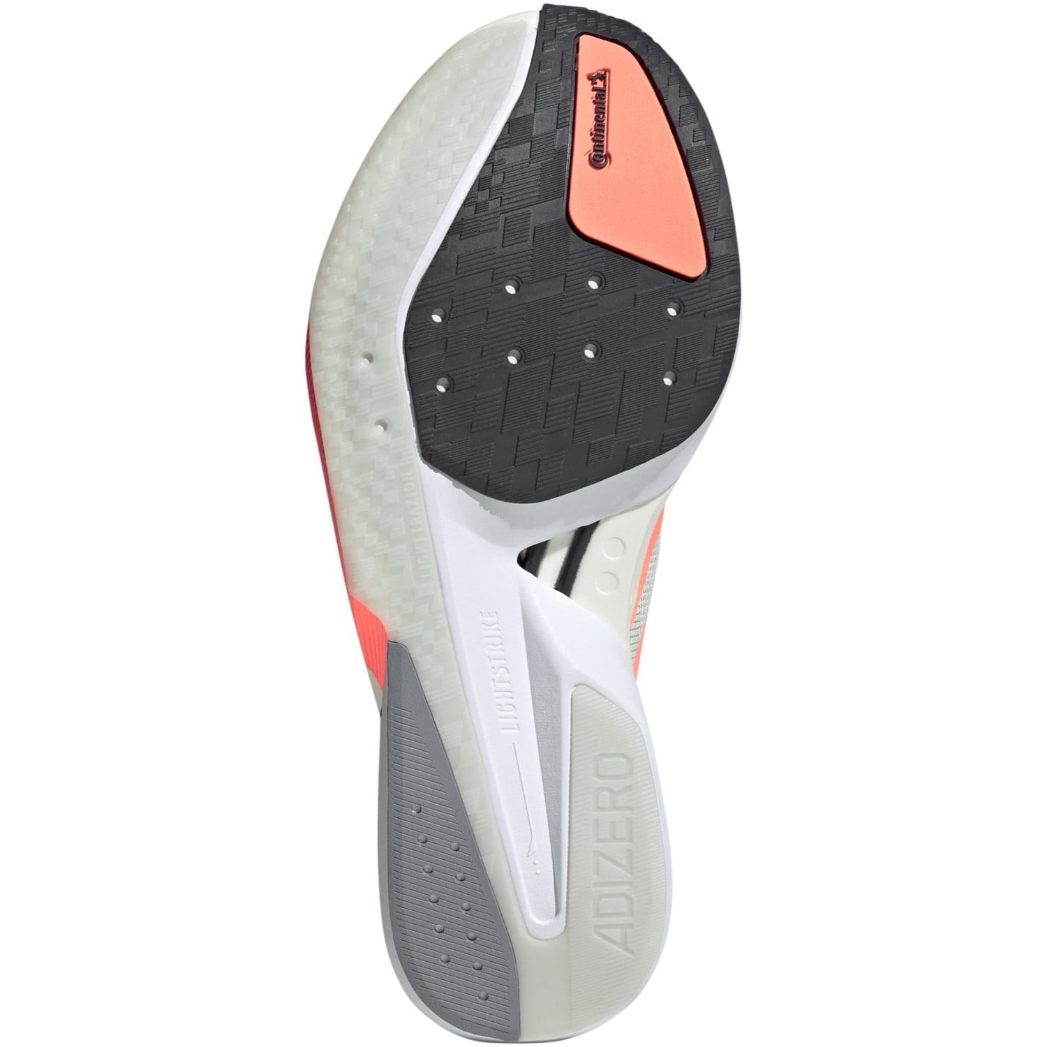 adidas Adizero Boston 13 - Mens Running Shoes - Off White/Lucid Orange/Grey