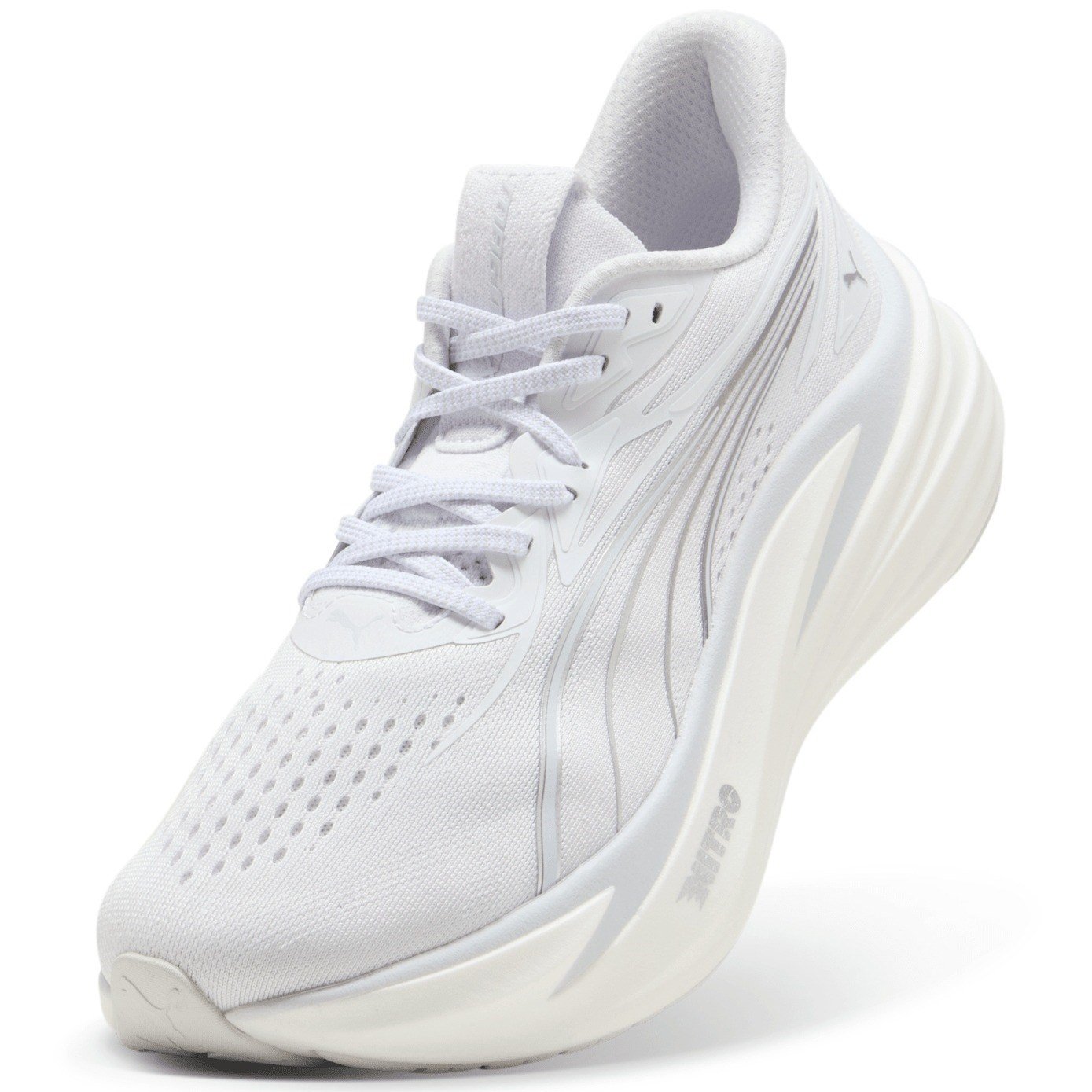 Puma MagMax Nitro 2 - Mens Running Shoes - Puma White/Silver Mist