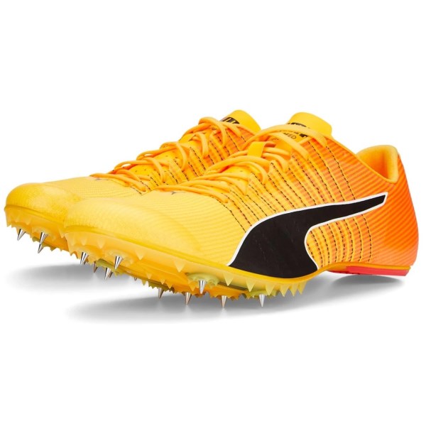 Puma evoSpeed Tokyo Future 4 - Unisex Track Sprint Spikes - Sun Stream/Sunset Glow/Black