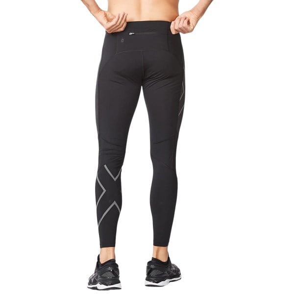 2XU Wind Defence Mens Compression Tights - Black/Black Reflective
