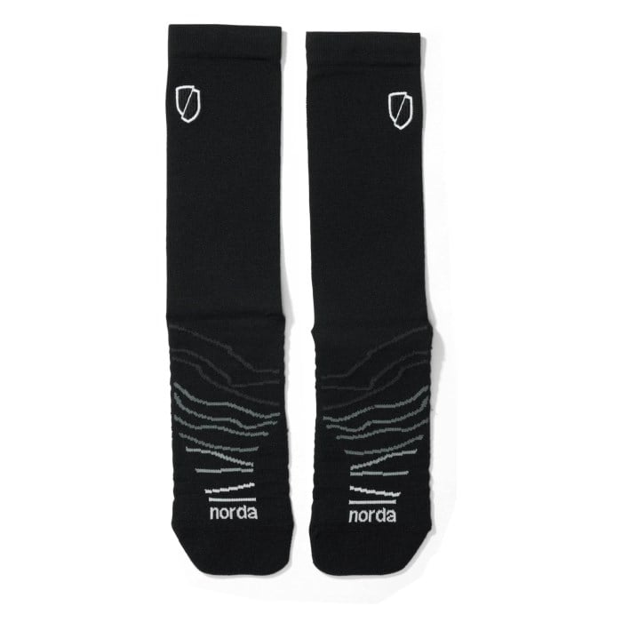 Norda Performance - Unisex Crew Socks - Black