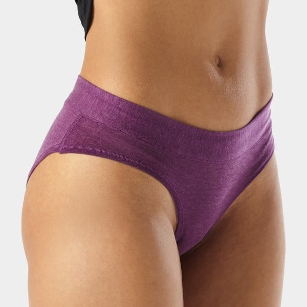 Ronhill Womens Brief - Running Underwear - Grape Juice Marl/Hot Coral