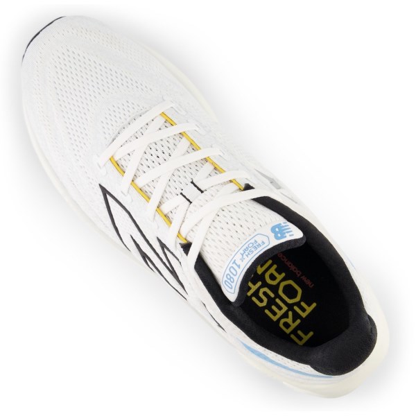 New Balance Fresh Foam X 1080v13 - Mens Running Shoes - White/Black/Coastal Blue/Ginger Lemon