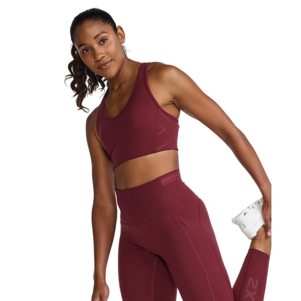 2XU Motion Racerback Womens Sports Bra - Truffle/Truffle