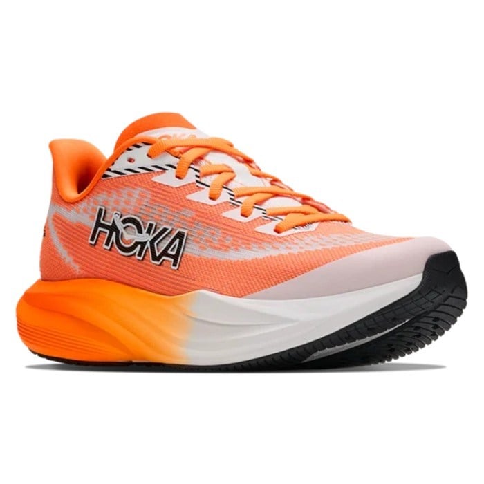 Hoka Mach 7 - Kids Running Shoes - Frost/Neon Tangerine - image 2