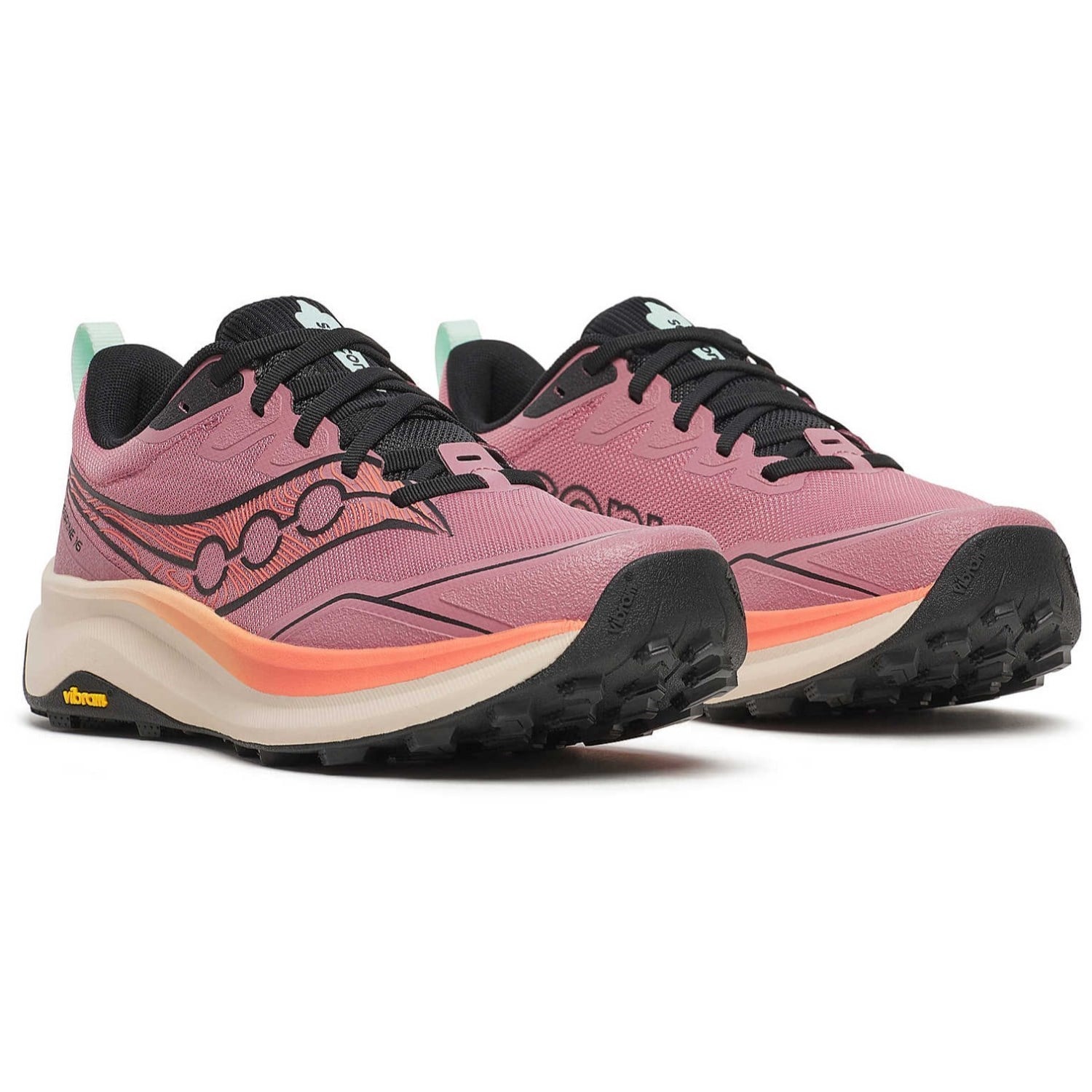Saucony Peregrine 16 - Womens Trail Running Shoes - Mauve/Salmon