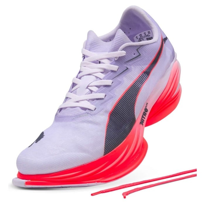 Puma Fast-R 3 Nitro Elite - Mens Racing Shoes - Light Lavender/Ultra Red - image 5