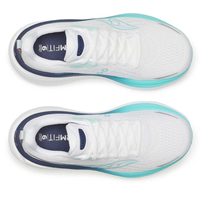 Saucony Hurricane 25 - Womens Running Shoes - White/Navy