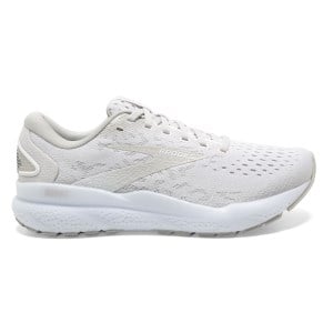 Brooks Ghost 16 - Womens Running Shoes - White/White/Grey