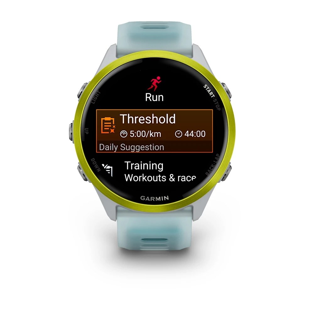 Garmin Forerunner 570 47mm - Advanced GPS Running Smartwatch - Amp Yellow/Whitestone/Turquoise