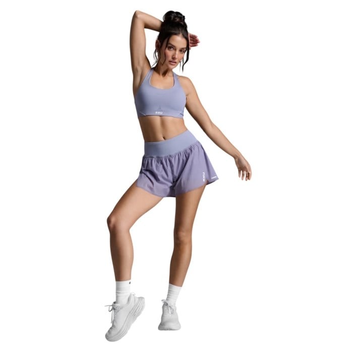 2XU Aero Mesh Medium Impact Bra - Digital Lilac/White Reflective
