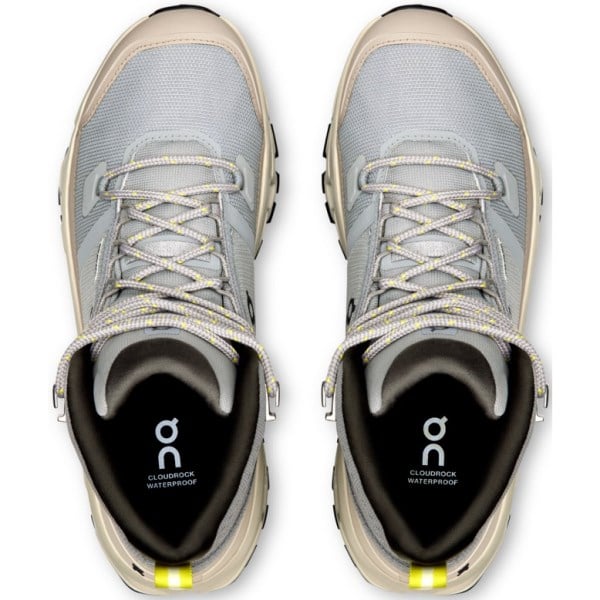 On Cloudrock Mid Waterproof - Womens Hiking Shoes - Alloy/Ice