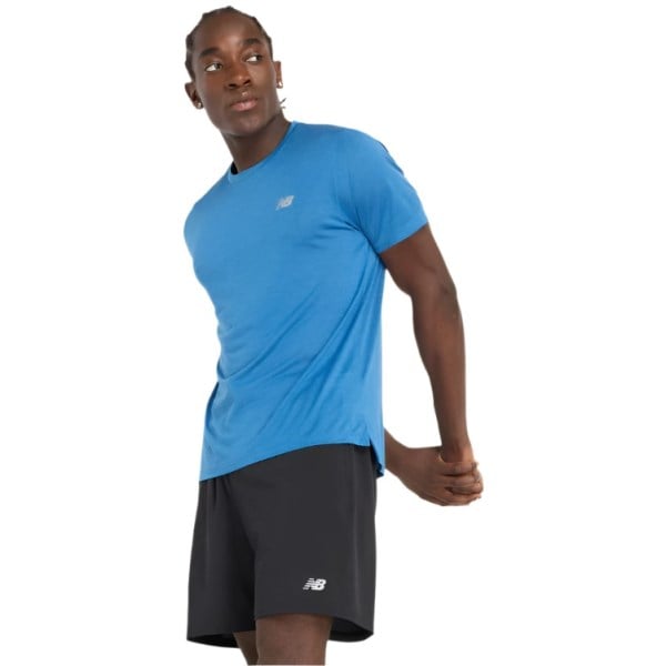 New Balance Athletics Mens Running T-Shirt - Beu Blue/Agate