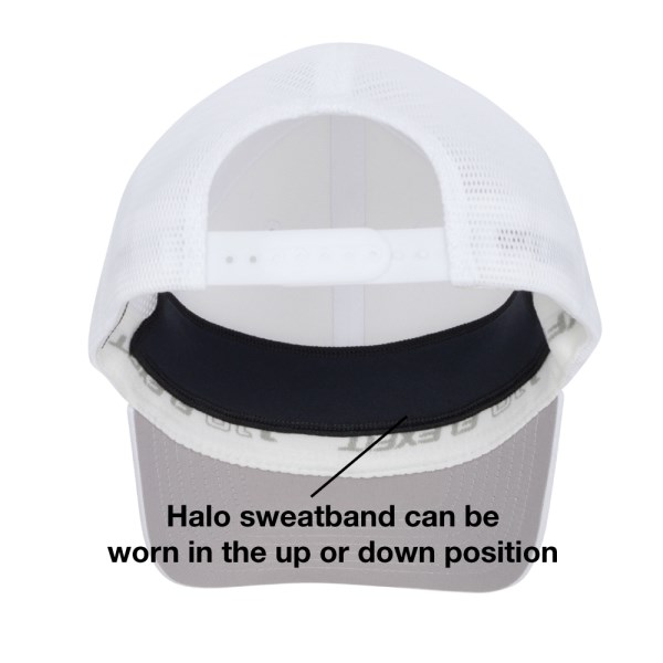 Halo SweatBlock Flexfit Sports Cap - White - White