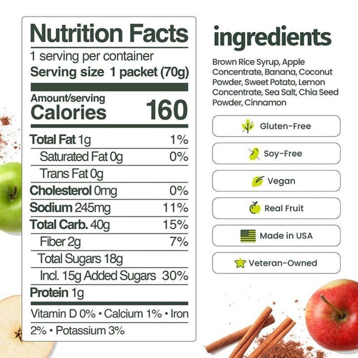 Huma Ultra Energy Gel 40g - Apple Pie - image 3