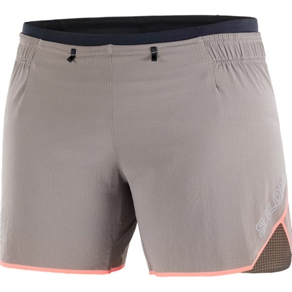 Salomon Sense Aero 5 Inch Womens Running Shorts - Iron/Neon Flame