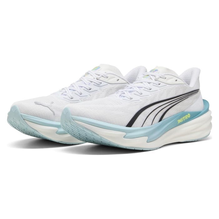 Puma Deviate Nitro 4 - Mens Running Shoes - Puma White/Fresh Water
