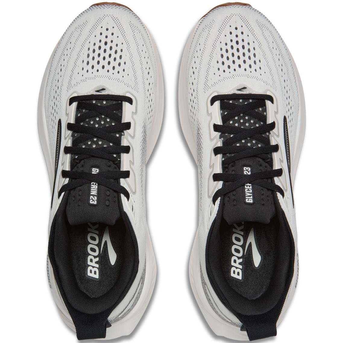 Brooks Glycerin 23 - Mens Running Shoes - White/Black/Gum