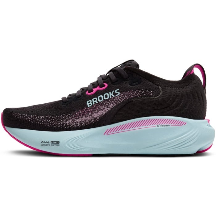 Brooks Adrenaline GTS 25 - Womens Running Shoes - Black/Cyber Pink/Iced Aqua