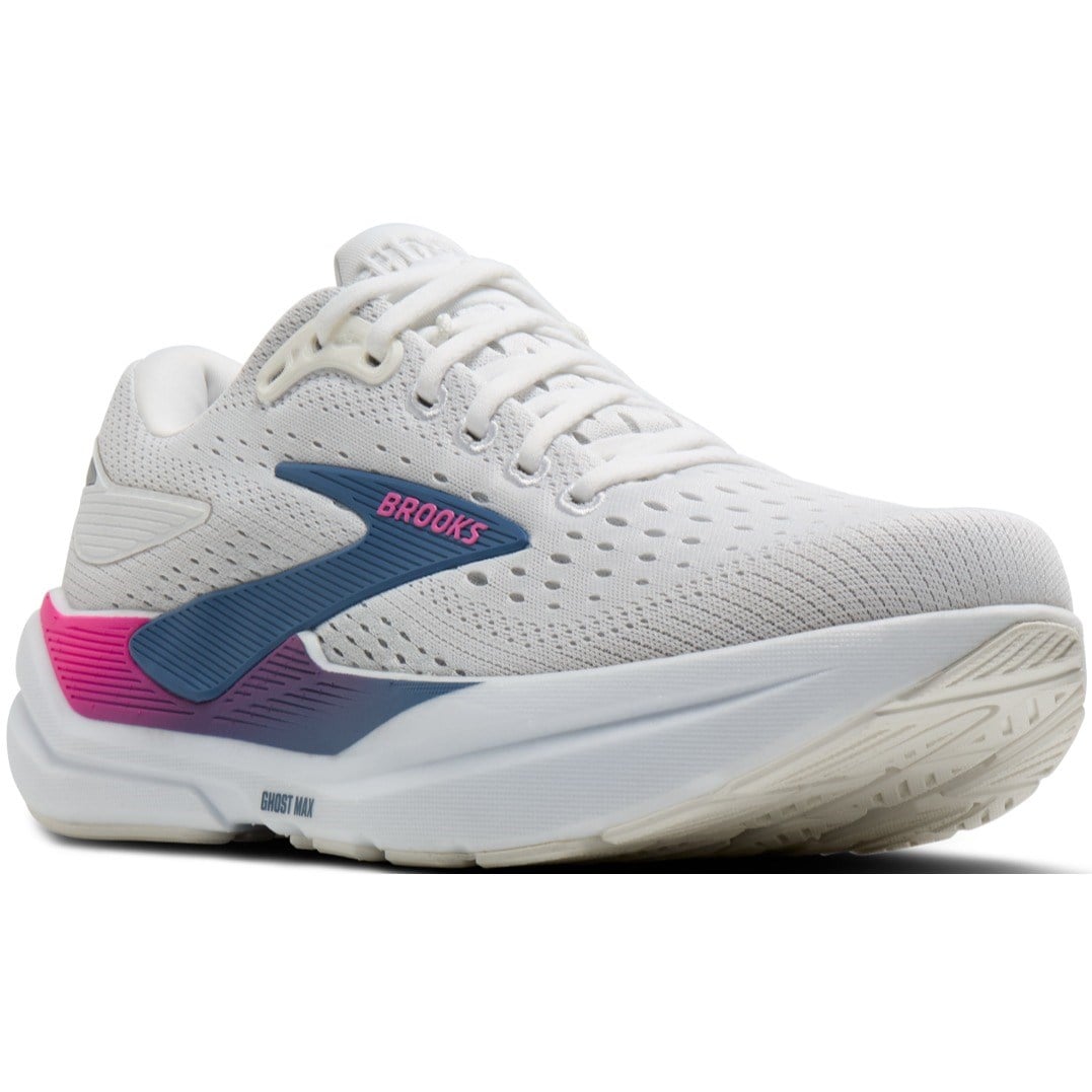 Brooks Ghost Max 3 - Womens Running Shoes - White/Moonlight/Pink