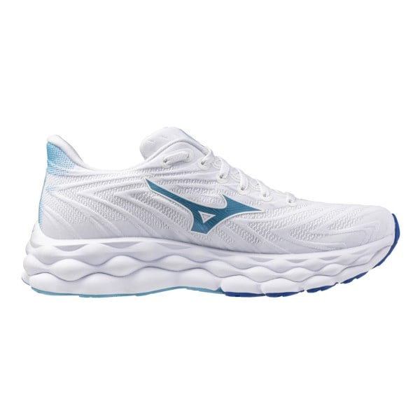 Mizuno Wave Sky 8 - Womens Running Shoes - White/Laser Blue/Mugen Blue