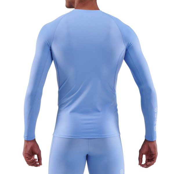 Skins Series-1 Mens Compression Long Sleeve Top - Sky Blue
