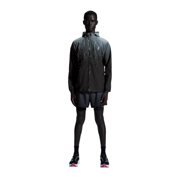 On Mens Pace Run Jacket - Black/Lima