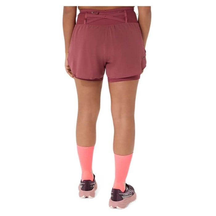 Asics Fujitrail Elite Womens Shorts - Brisket Red - image 2