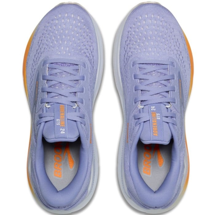 Brooks Adrenaline GTS 24 - Womens Running Shoes - Blue Heron/White/Orange
