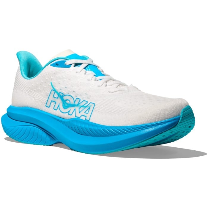 Hoka Mach 6 - Mens Running Shoes - White/Skyward Blue