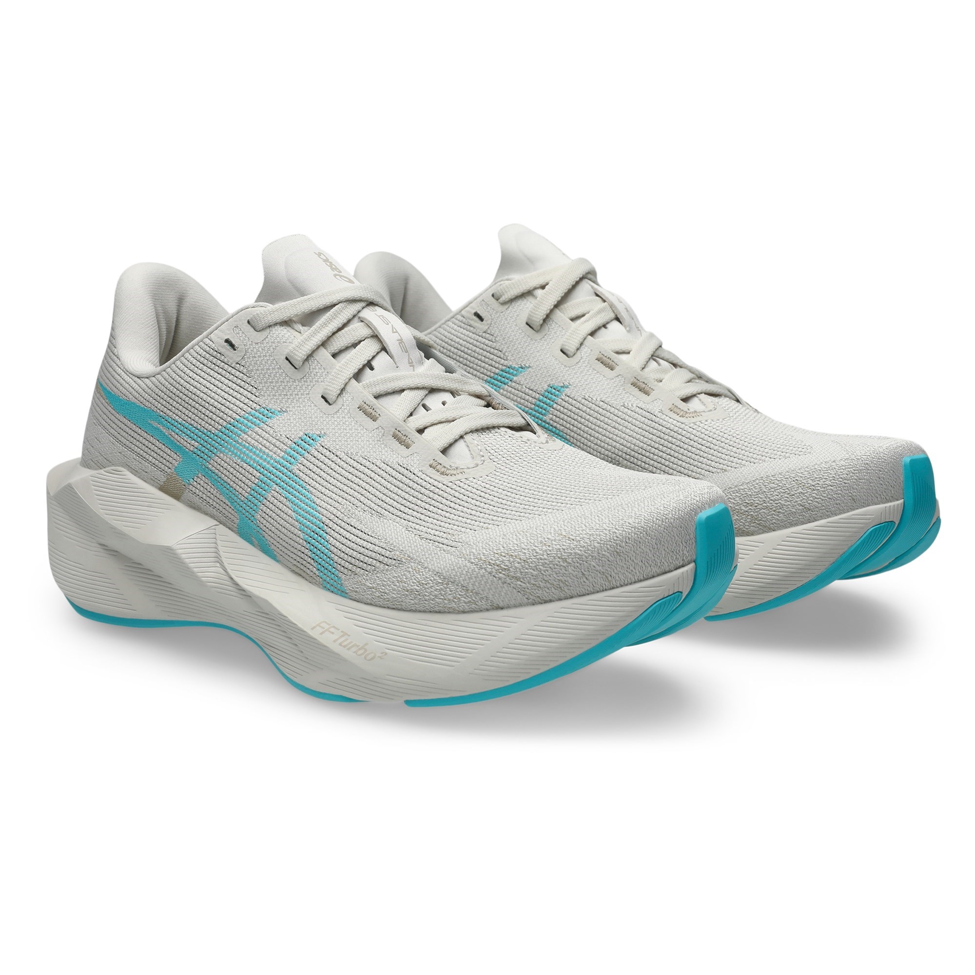 Asics Novablast 6 - Womens Running Shoes - Soft Oat/Energy Aqua - image 2