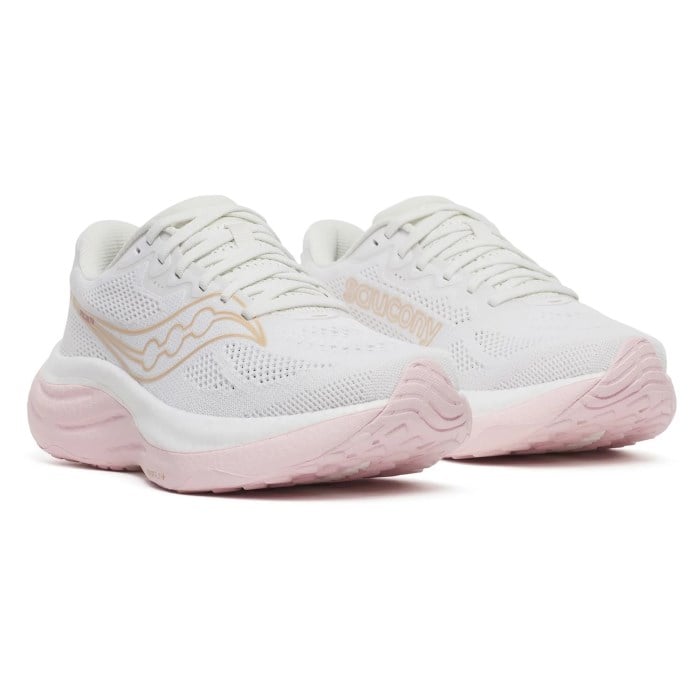 Saucony Ride 19 - Womens Running Shoes - White/Silk - image 2