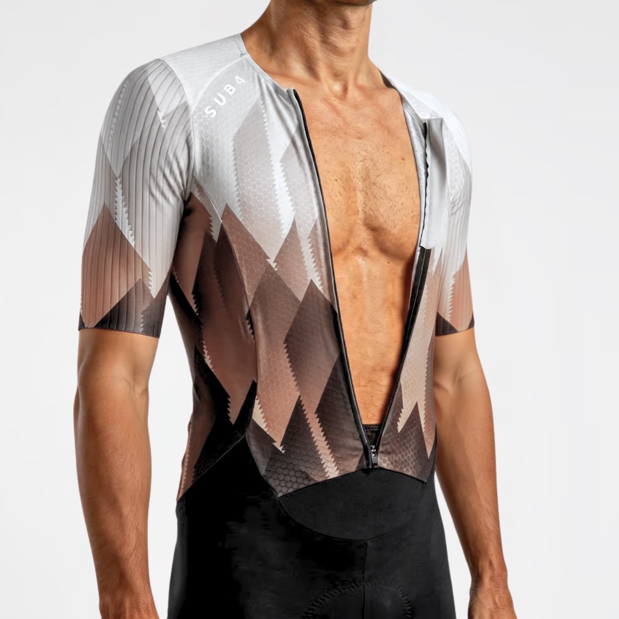 SUB4 Triathlon Seamless Sleeved Speedsuit - Lava