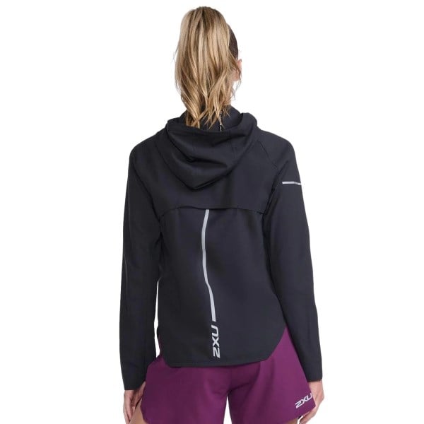 2XU Aero Womens Running Jacket - Black/Silver Reflective