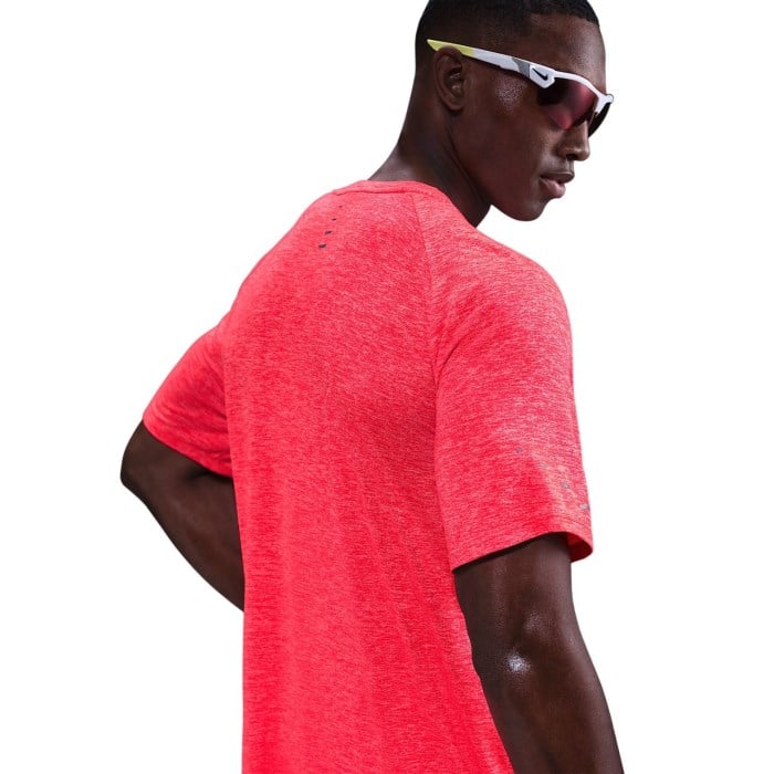 Nike Dri-FIT Stride ADV Running T-Shirt - Mens - Bright Crimson/Heather/Reflective Silver
