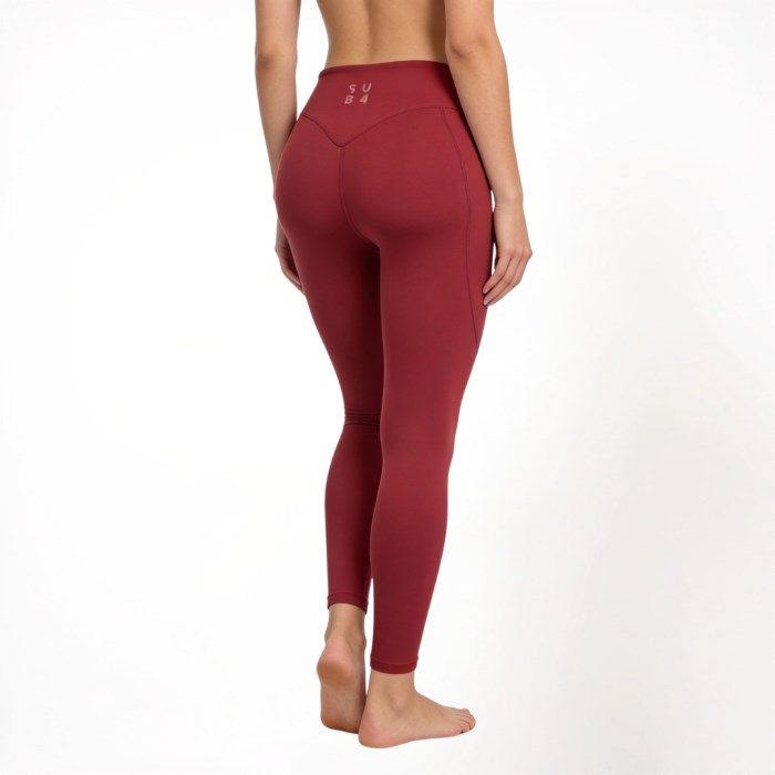 SUB4 Pulse Full Length Leggings - Maroon