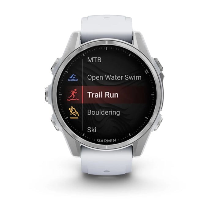 Garmin Fenix 8 43mm Premium Multisport Smartwatch - Silver/Whitestone Silicone Band - image 11