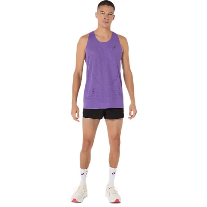 Asics MetaRun Mens Running Singlet - Edo Purple