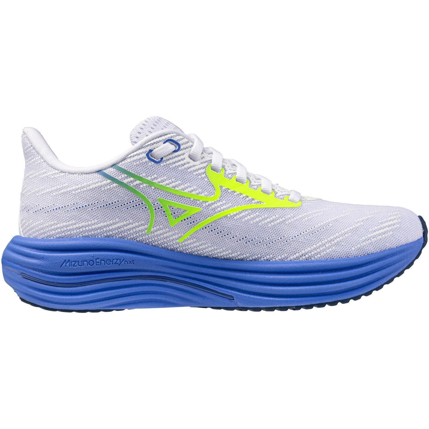 Mizuno Wave Rider 29 - Womens Running Shoes - White/Lightning Yellow/Ultramarine