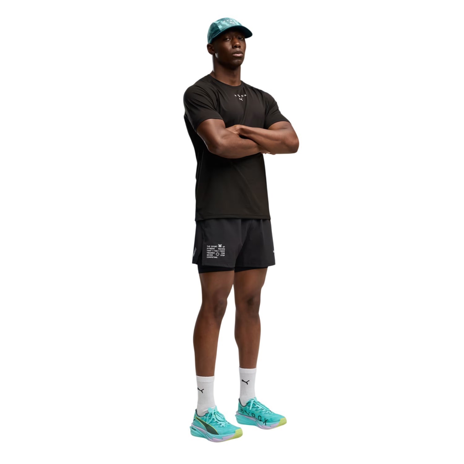 Puma x Hyrox PWRMode 2-in-1 Mens Running Shorts - Black - image 4