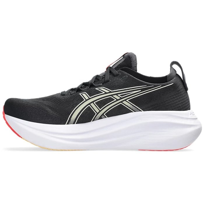 Asics Gel Nimbus 27 - Mens Running Shoes - Black/Khaki