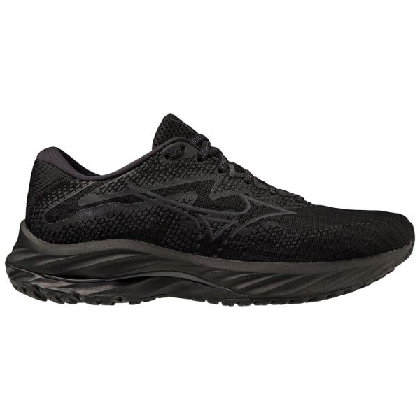 Mizuno Wave Rider 27 - Womens Running Shoes - Black/Ebony/Black