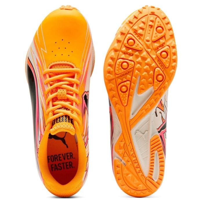 Puma evoSpeed Haraka Jr Spikeless - Kids Track and Field Shoes - Sun Stream/Warm White/Sunset Glow