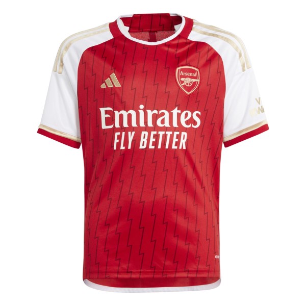 adidas Arsenal 2023/24 Home Kids Soccer Jersey - Better Scarlet/White