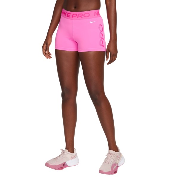 Nike Pro 3 Inch Graphic Womens Training Shorts - Playful Pink/Alchemy Pink/White