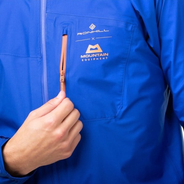 Ronhill Tech Gore-Tex Mercurial Mens Waterproof Running Jacket - Cobalt/Copper